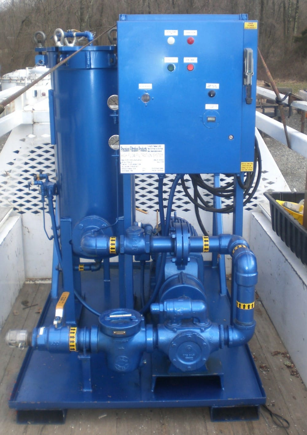 High Velocity Flush of Hydraulic Power Units