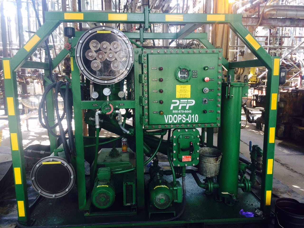 Refinery rental of NEMA 7 vacuum dehydrator