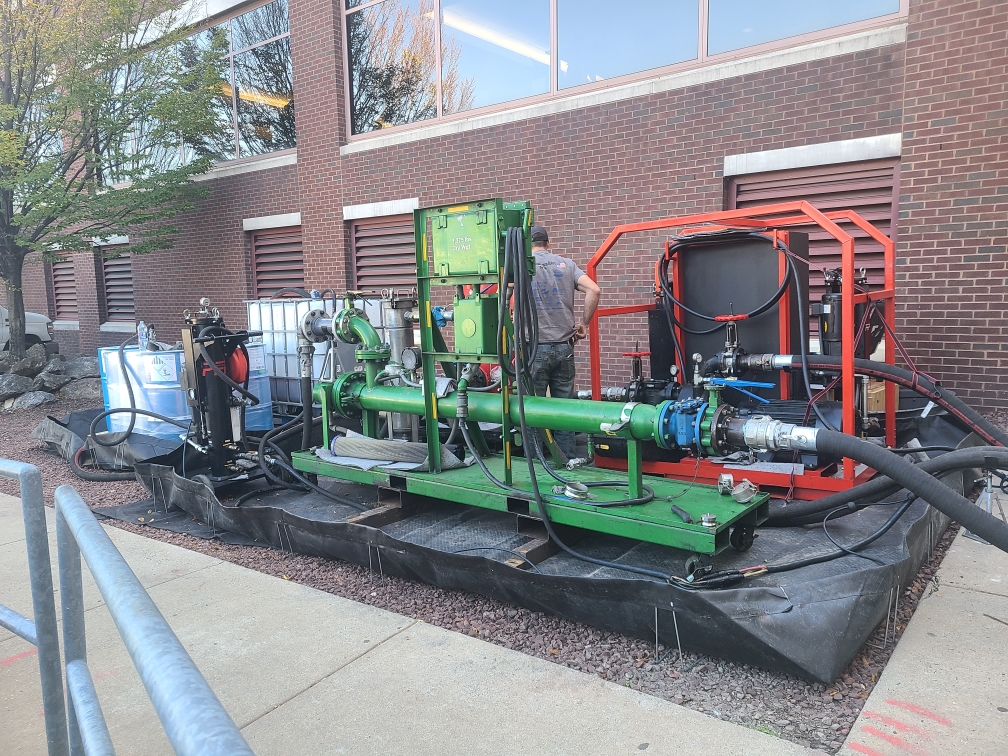 Lube Oil Flush of Gas Turbine Back-up Generator