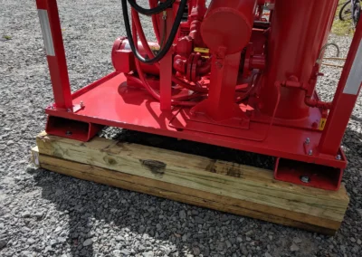 Vacuum dehydrator rental unit staged at Precision Filtration Products facility, secured and ready for shipment to customer site