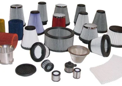 Custom motorcycle air intake filter for performance and style