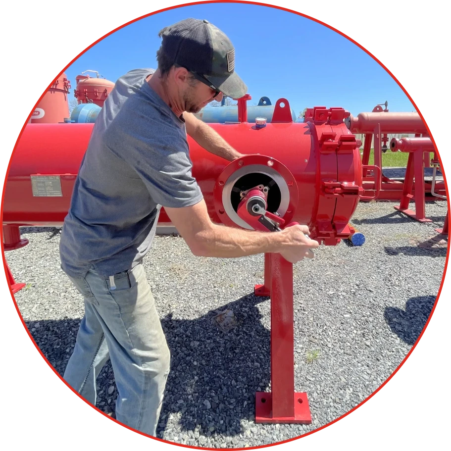 PFP Service Crew performs Flange Facing Services PFP Service Crew performs Flange Facing Services